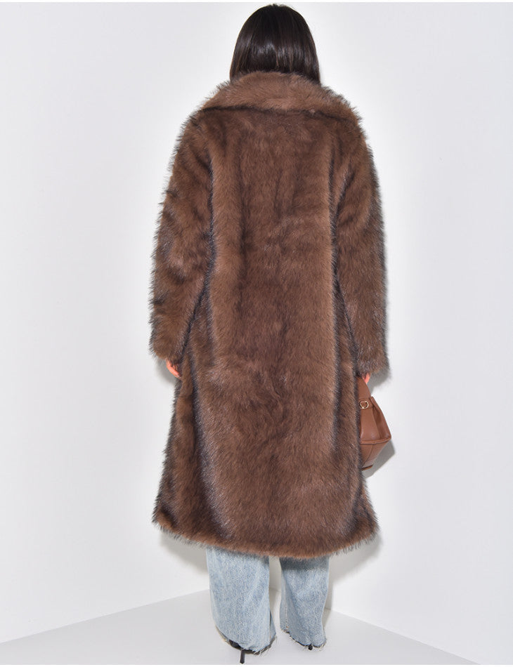 Amera™ | Long Fur Coat - Amera